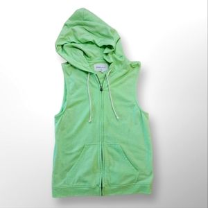 Neon Green Sleeveless Hoodie Vest 💚